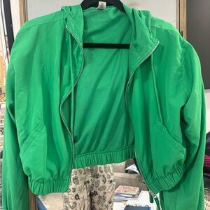 Forever 21 Bright Green Mesh Jacket